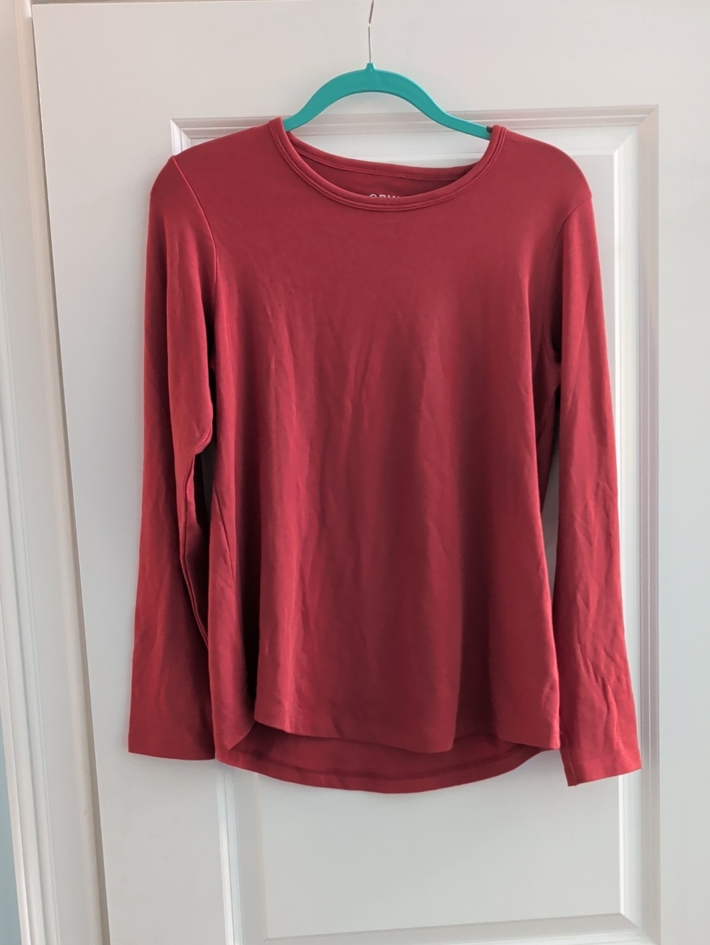 Orvis Dusty Orange Long Sleeve Crewneck Top